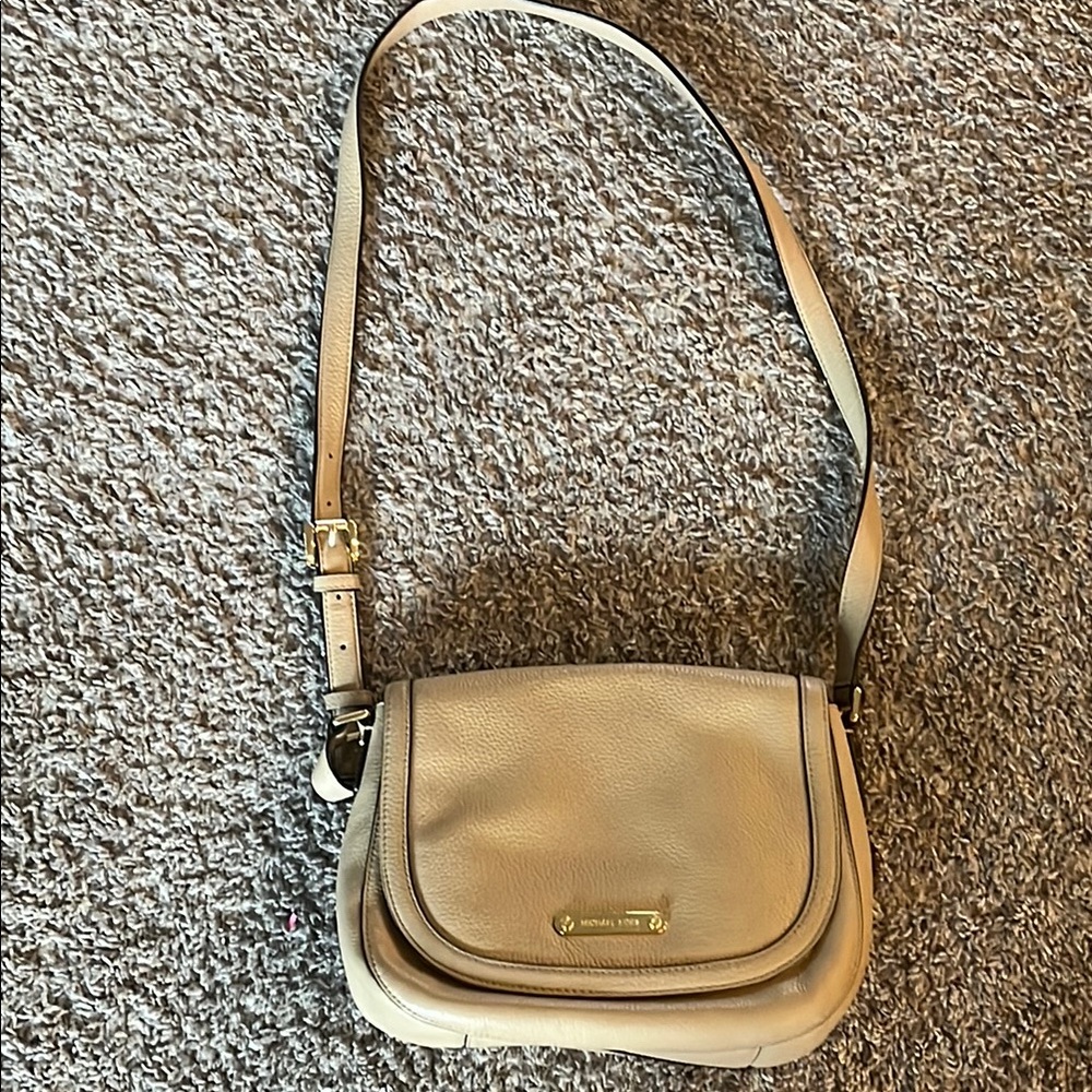 Michael Kors Tan Leather Crossbody Bag